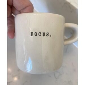 Rae Dunn Mug FOCUS Textured Pottery Style‎  EUC